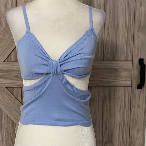 NWT Le Lis Small sky blue tie back top - Picture 1 of 4